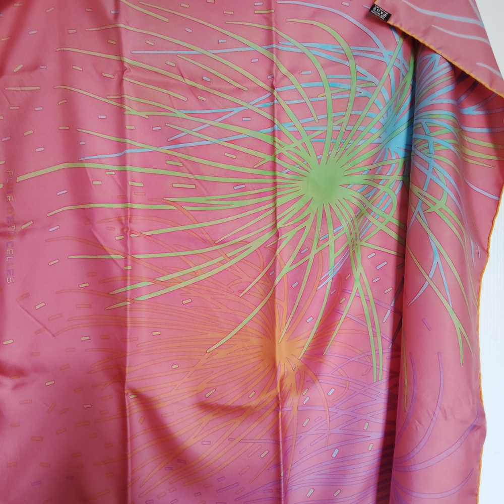 Elegant Pink Silk Scarf